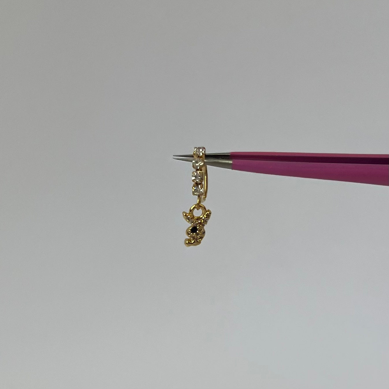 Gold P - Bunny Gemstone Nose Ring - ILLUSIVE JEWELS
