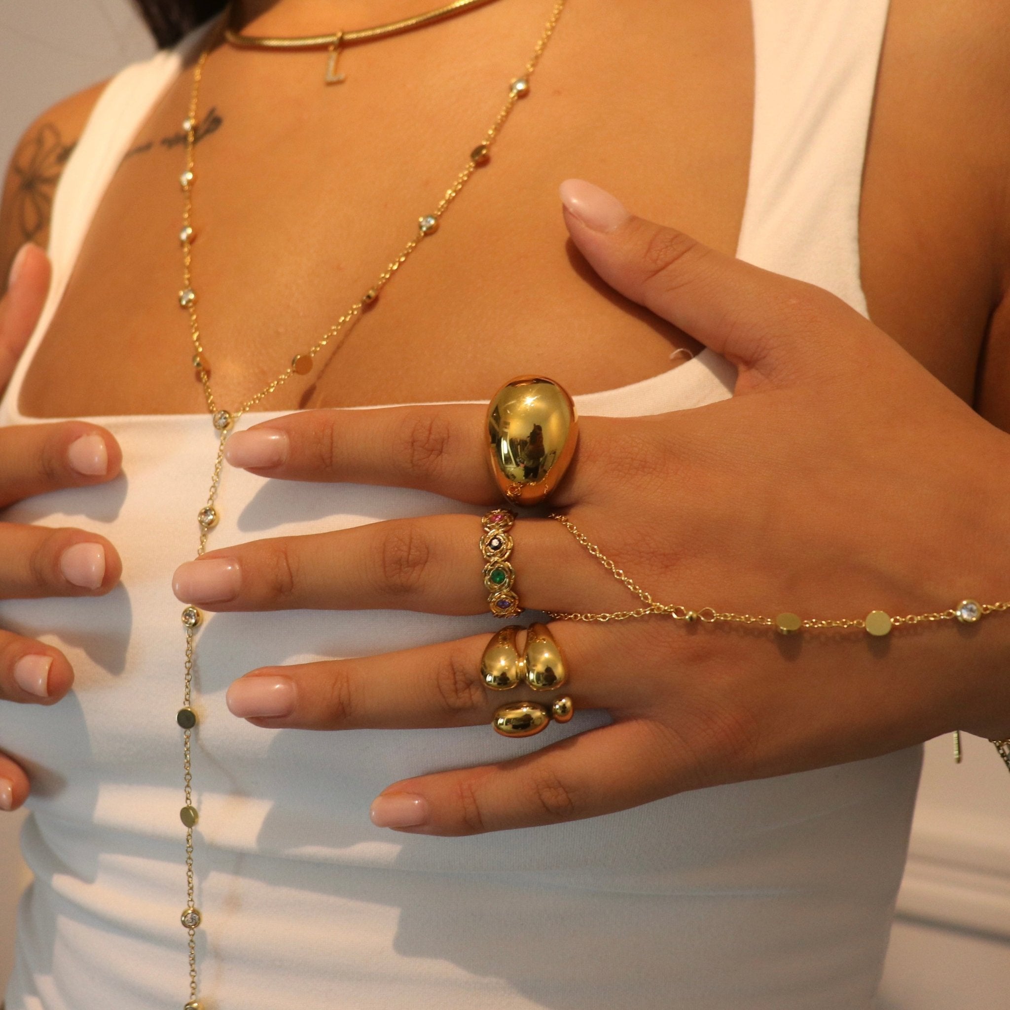 Gold Rainbow Ring - ILLUSIVE JEWELS