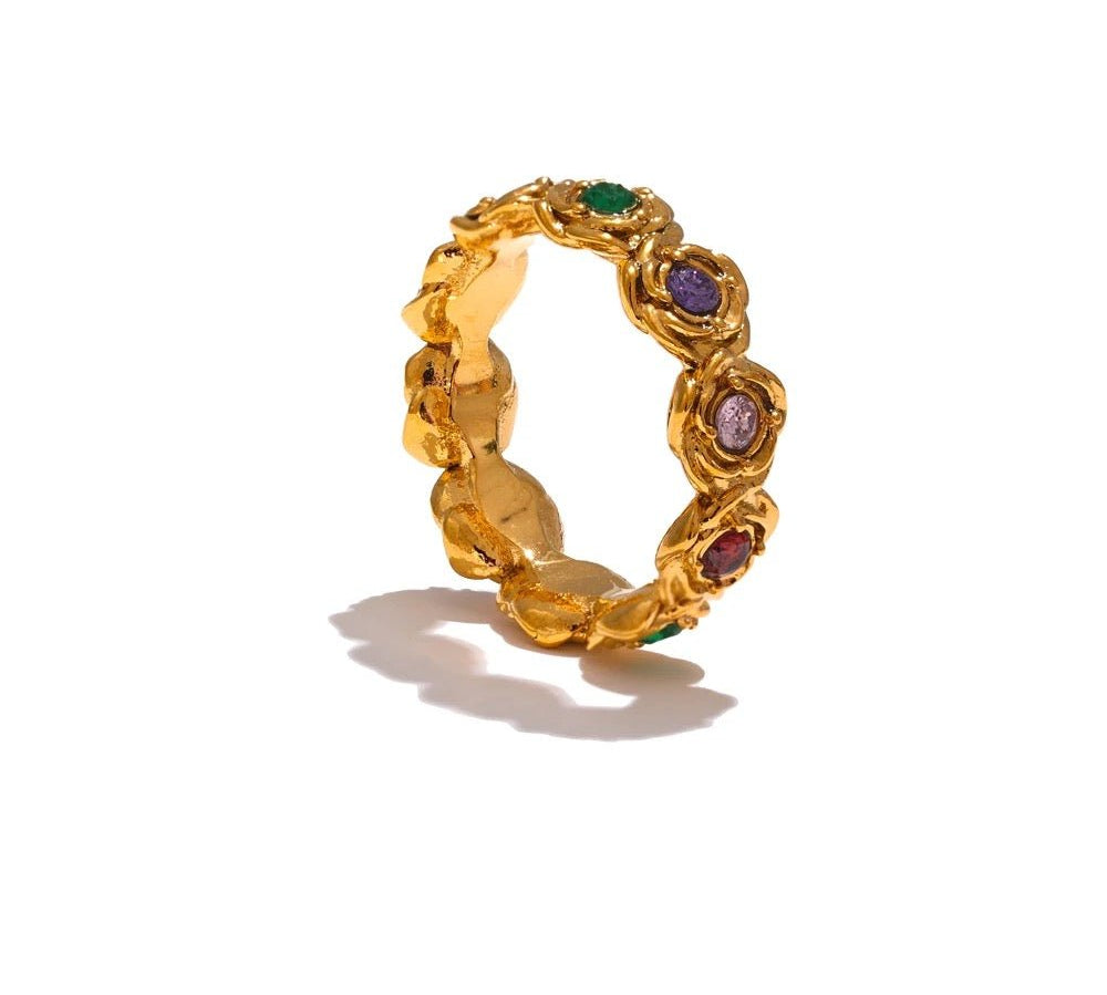 Gold Rainbow Ring - ILLUSIVE JEWELS