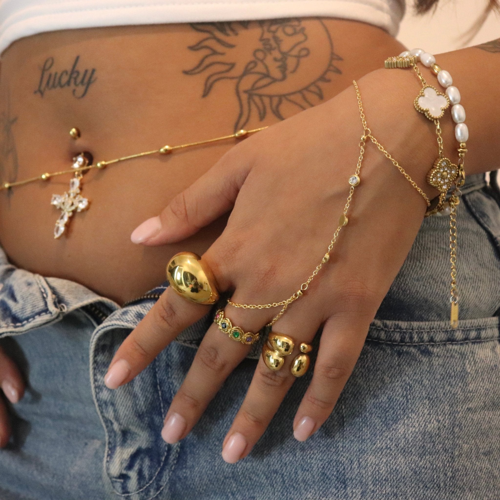 Gold Rainbow Ring - ILLUSIVE JEWELS