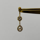 Gold Raindrop Belly Bar - ILLUSIVE JEWELS