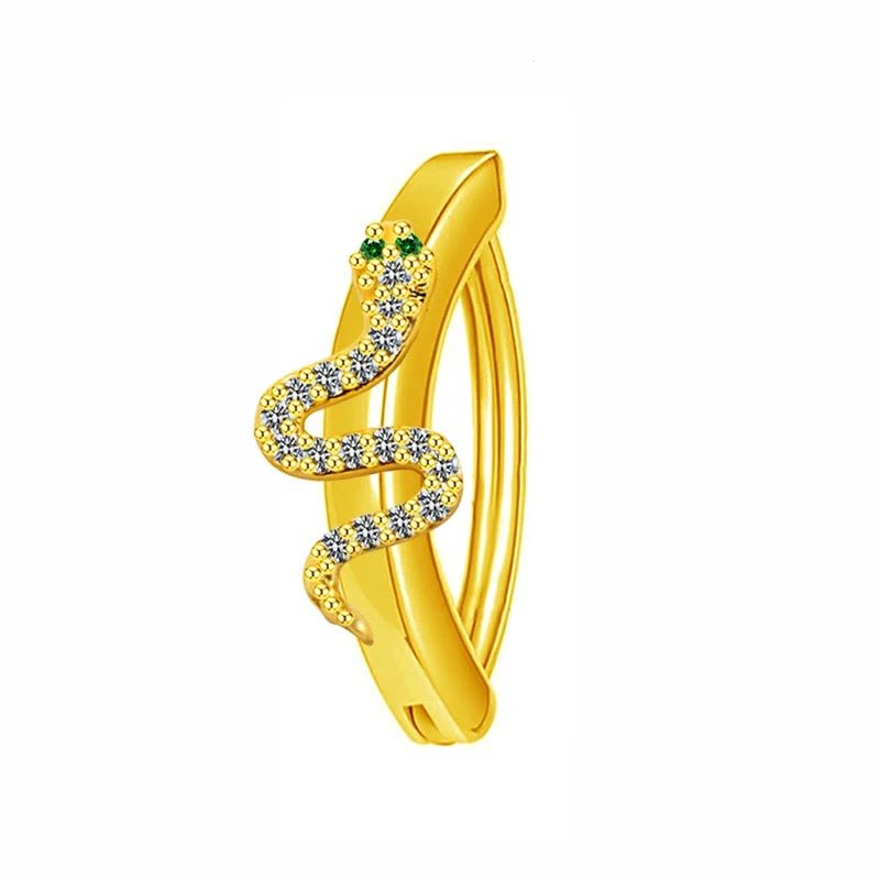 Gold Snake Belly Ring - ILLUSIVE JEWELS