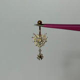Gold Spider Web Belly Bar - ILLUSIVE JEWELS