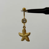 Gold Starfish Belly Bar - ILLUSIVE JEWELS