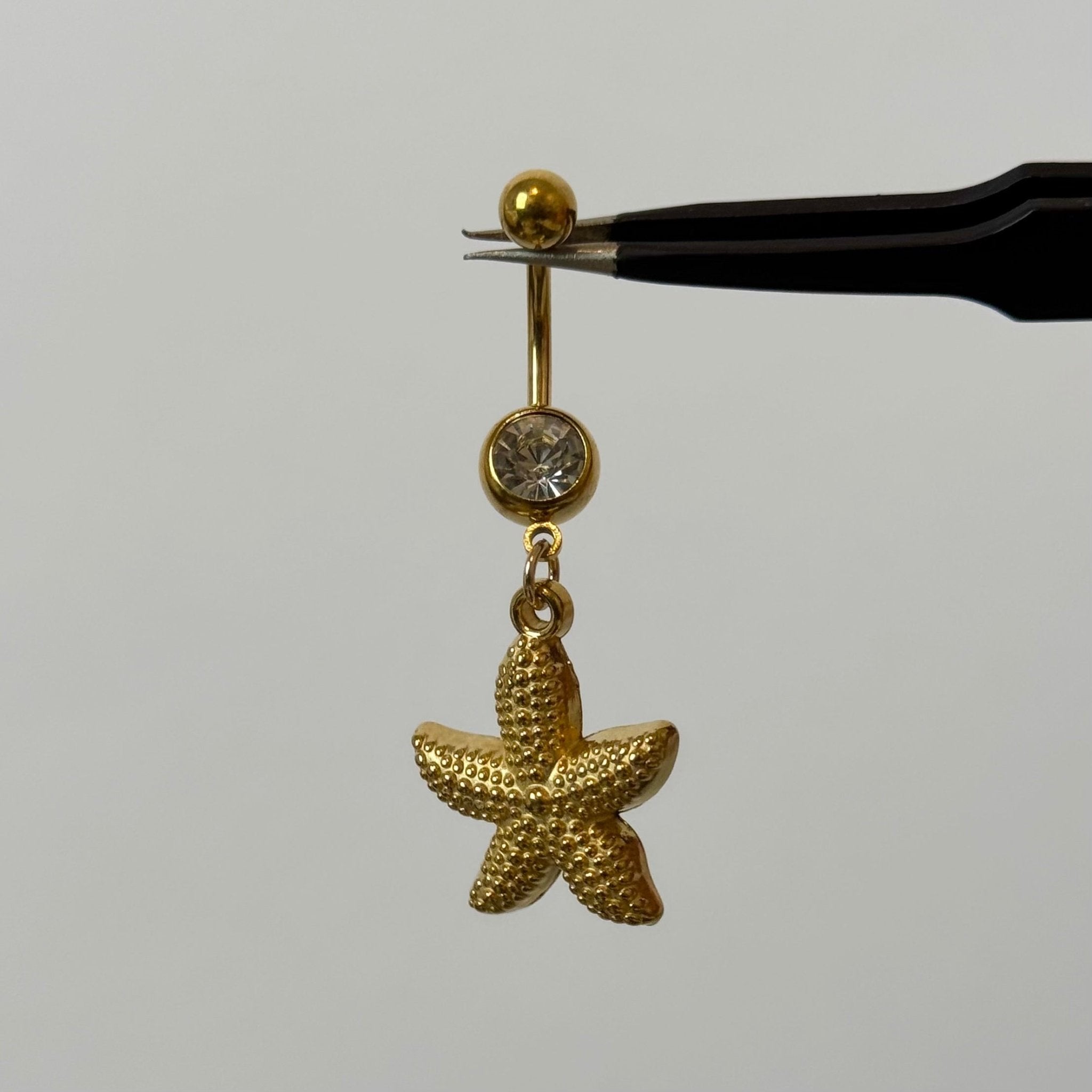 Gold Starfish Belly Bar - ILLUSIVE JEWELS