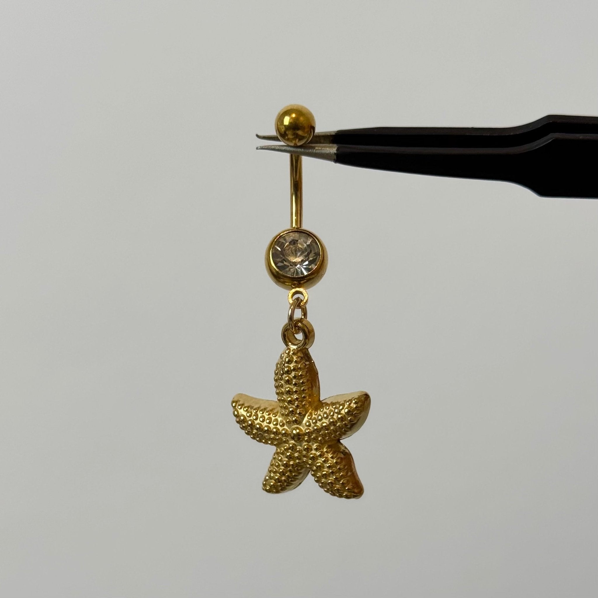 Gold Starfish Belly Bar - ILLUSIVE JEWELS