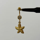 Gold Starfish Belly Bar - ILLUSIVE JEWELS