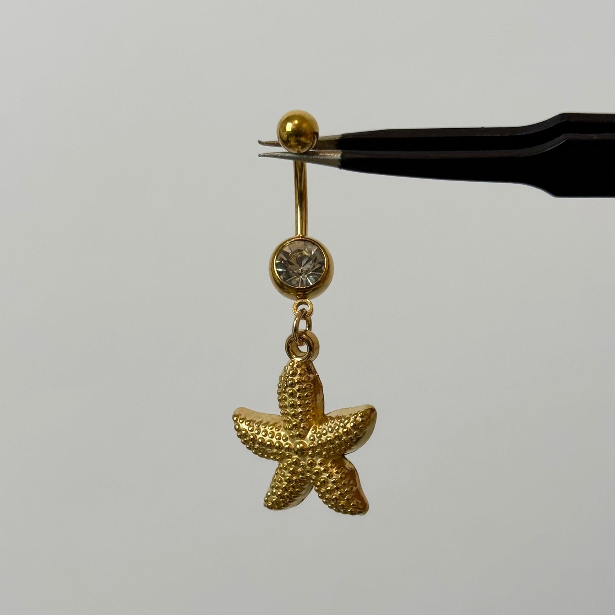 Gold Starfish Belly Bar - ILLUSIVE JEWELS