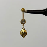 Gold Strawberry Belly Bar - ILLUSIVE JEWELS