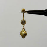 Gold Strawberry Belly Bar - ILLUSIVE JEWELS