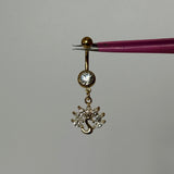 Gold Swan Belly Bar - ILLUSIVE JEWELS