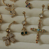 Green Cherry Belly Bar - ILLUSIVE JEWELS