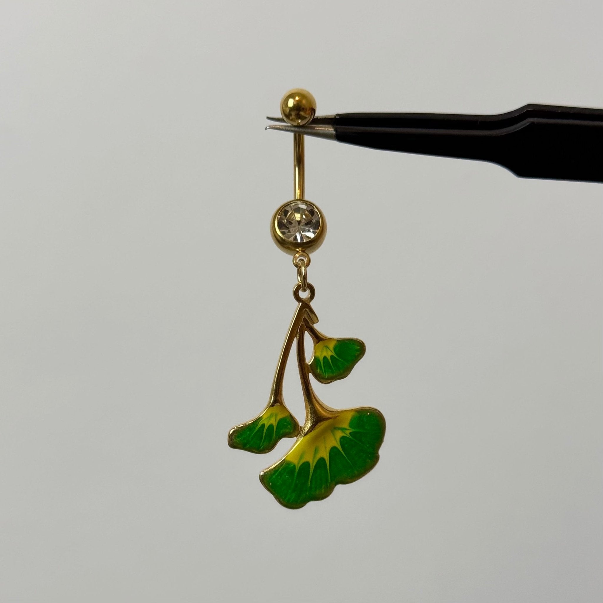 Green Iris Belly Bar - ILLUSIVE JEWELS