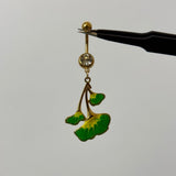 Green Iris Belly Bar - ILLUSIVE JEWELS