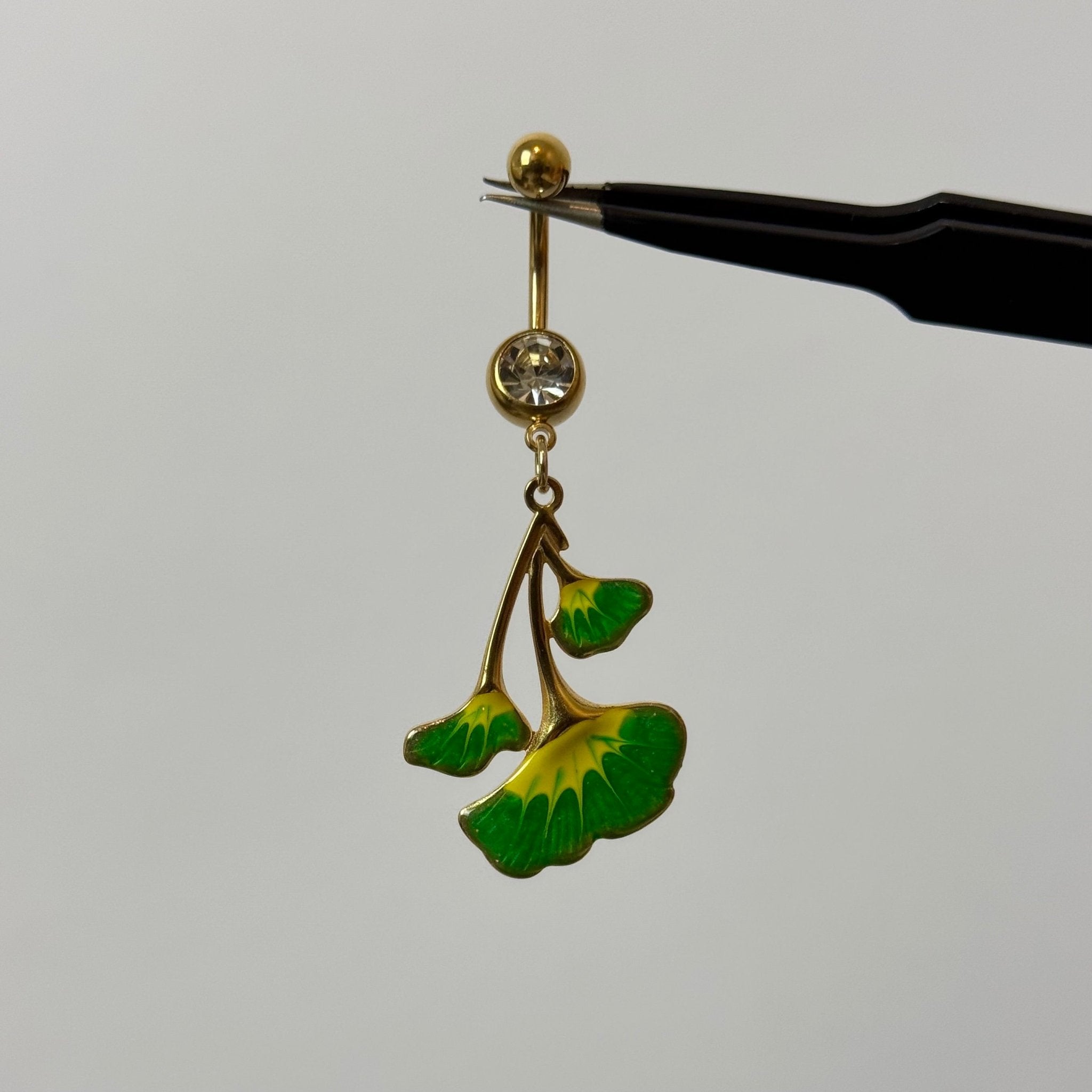 Green Iris Belly Bar - ILLUSIVE JEWELS