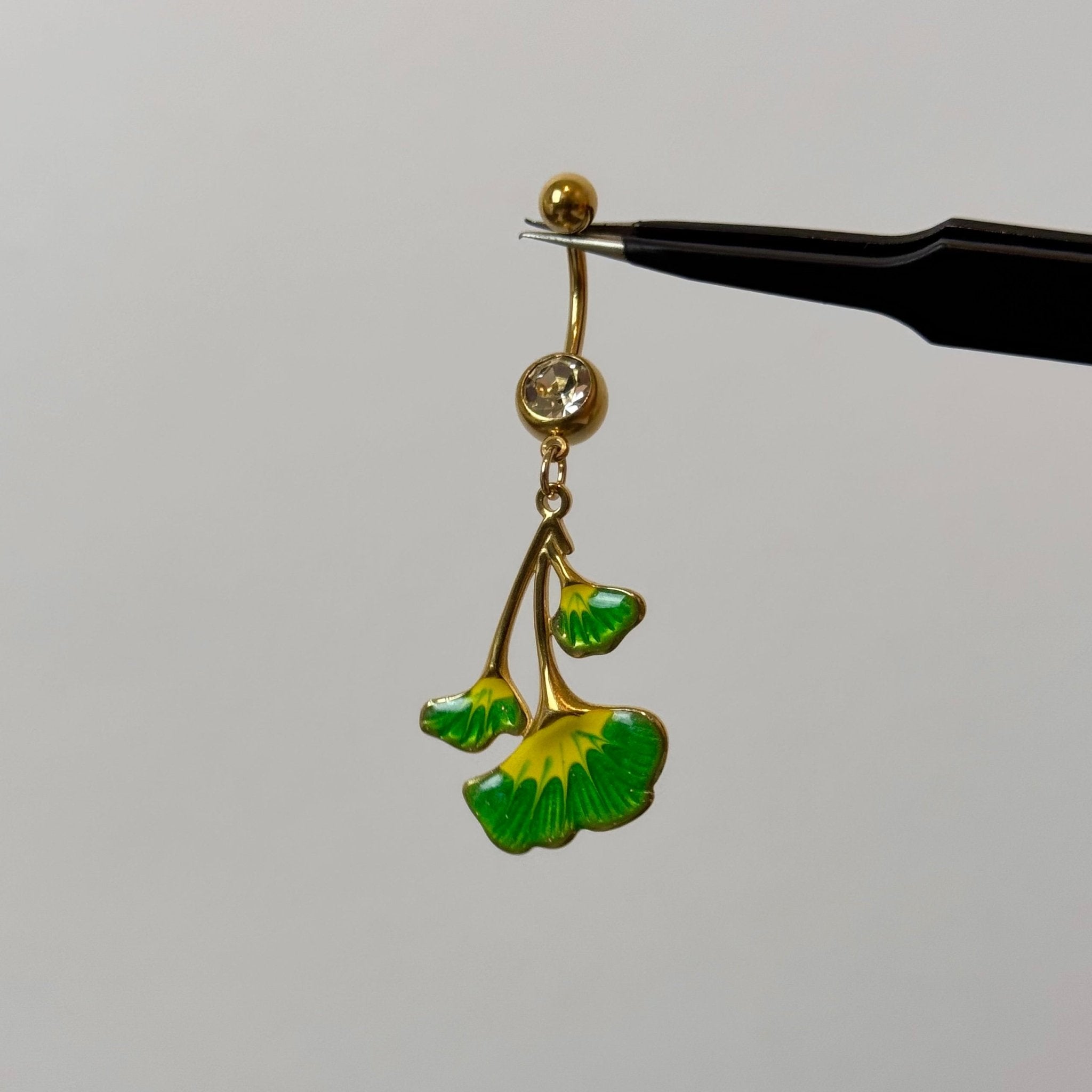 Green Iris Belly Bar - ILLUSIVE JEWELS