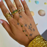 Green Nova Hand Chain - ILLUSIVE JEWELS