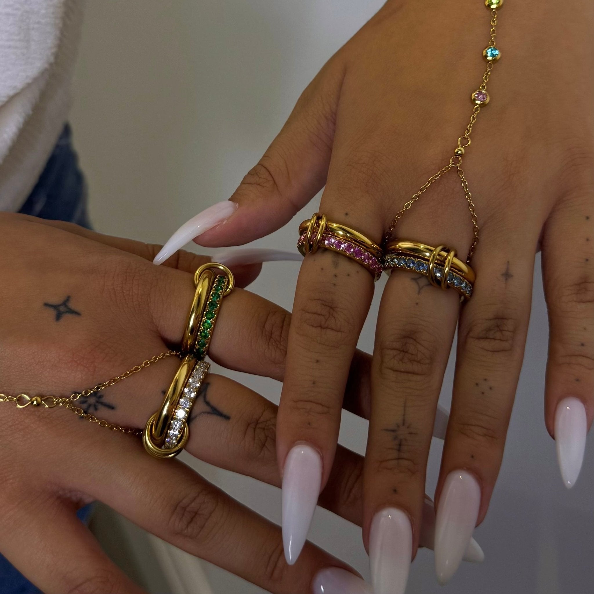 Green Stack It Ring - ILLUSIVE JEWELS