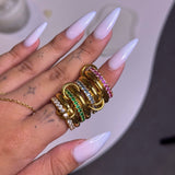 Green Stack It Ring - ILLUSIVE JEWELS