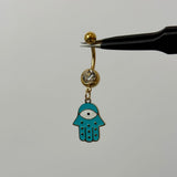 Hamsa Hand Belly Bar - ILLUSIVE JEWELS