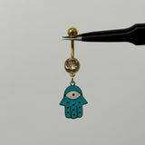 Hamsa Hand Belly Bar - ILLUSIVE JEWELS