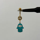 Hamsa Hand Belly Bar - ILLUSIVE JEWELS