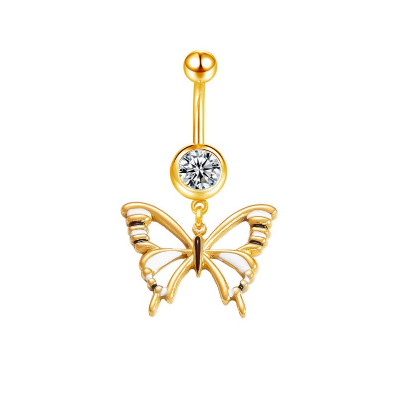 Hollow Butterfly Belly Bar - ILLUSIVE JEWELS