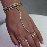Icy Gold Hand Chain - ILLUSIVE JEWELS