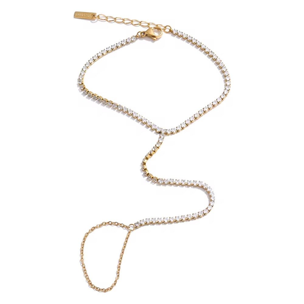 Icy Gold Hand Chain - ILLUSIVE JEWELS
