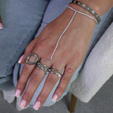 Icy Silver Hand Chain - ILLUSIVE JEWELS