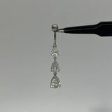 Silver Teardrop Dangling Belly Bar