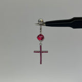 Hot Pink Cross Belly Bar