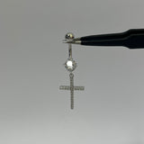 Silver Cross Belly Bar