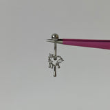 Silver Heart Drip Belly Bar