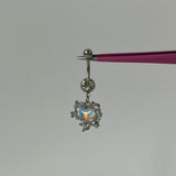 Silver Heart Candy Belly Bar