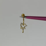 Gold Heart Drip Belly Bar