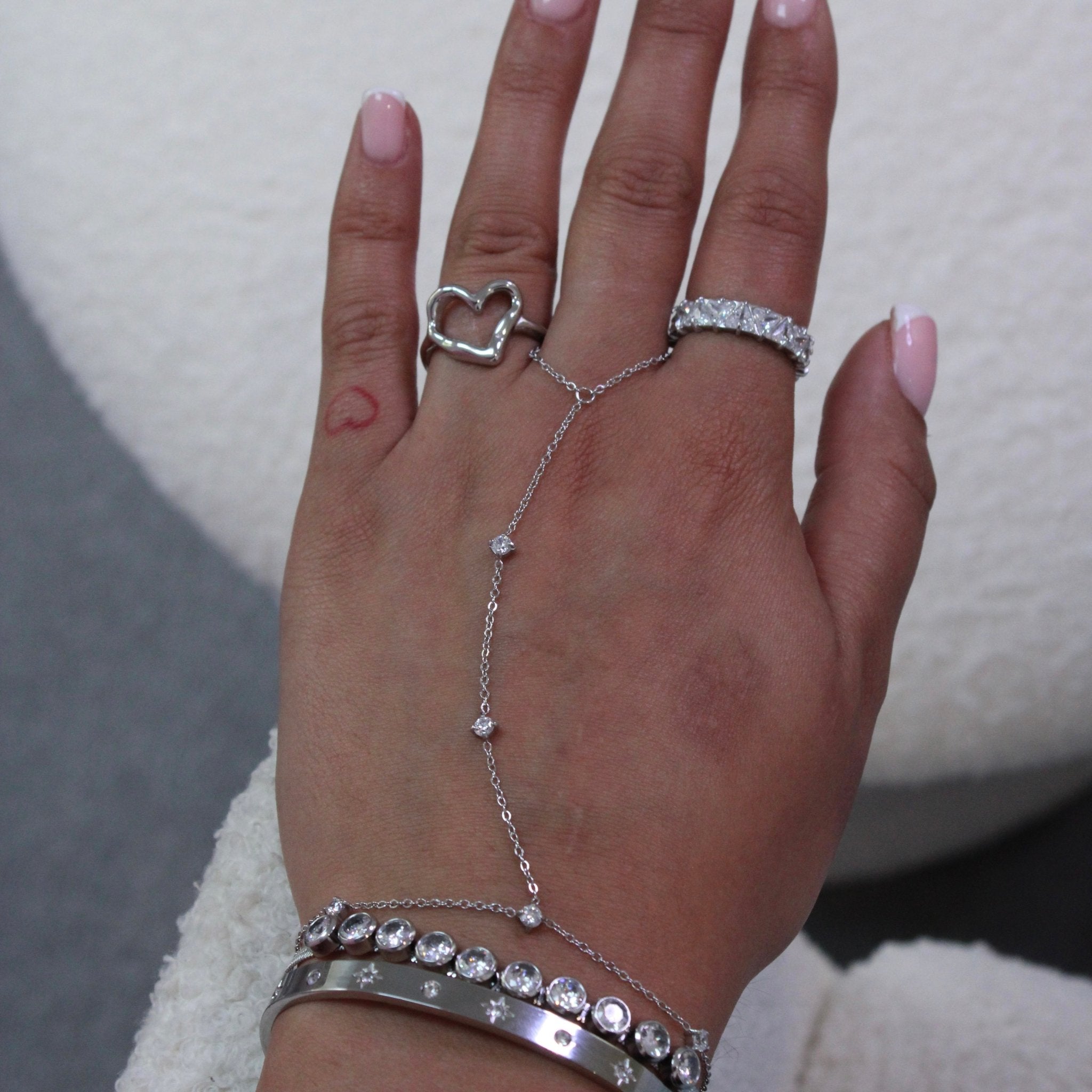 Ivy Silver Hand Chain - ILLUSIVE JEWELS