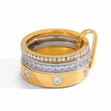 Lana Mixed Metal Stack It Ring - ILLUSIVE JEWELS