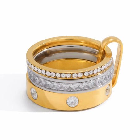 Lana Mixed Metal Stack It Ring - ILLUSIVE JEWELS