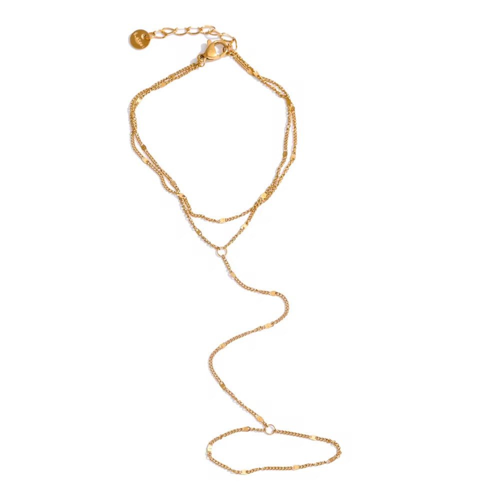 Lara Gold Hand Chain - ILLUSIVE JEWELS