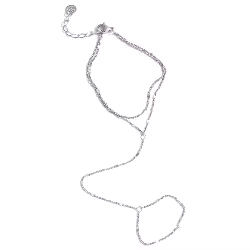 Lara Silver Hand Chain - ILLUSIVE JEWELS