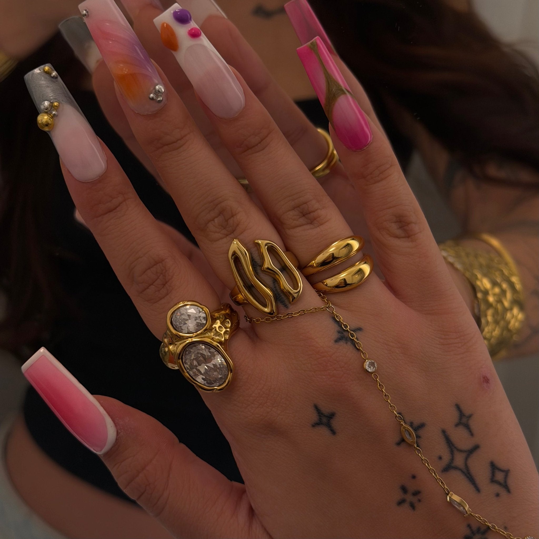 Lottie Gold Ring - ILLUSIVE JEWELS