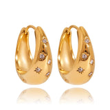 Lyra Gold Hoop Earrings - ILLUSIVE JEWELS