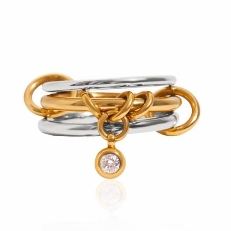 Mila Mixed Metal Stack It Ring - ILLUSIVE JEWELS