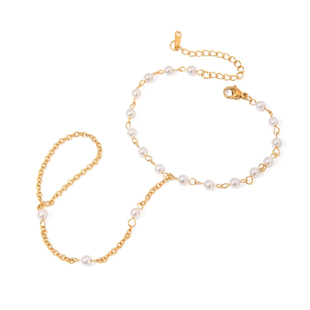 Pearl Hand Chain - ILLUSIVE JEWELS