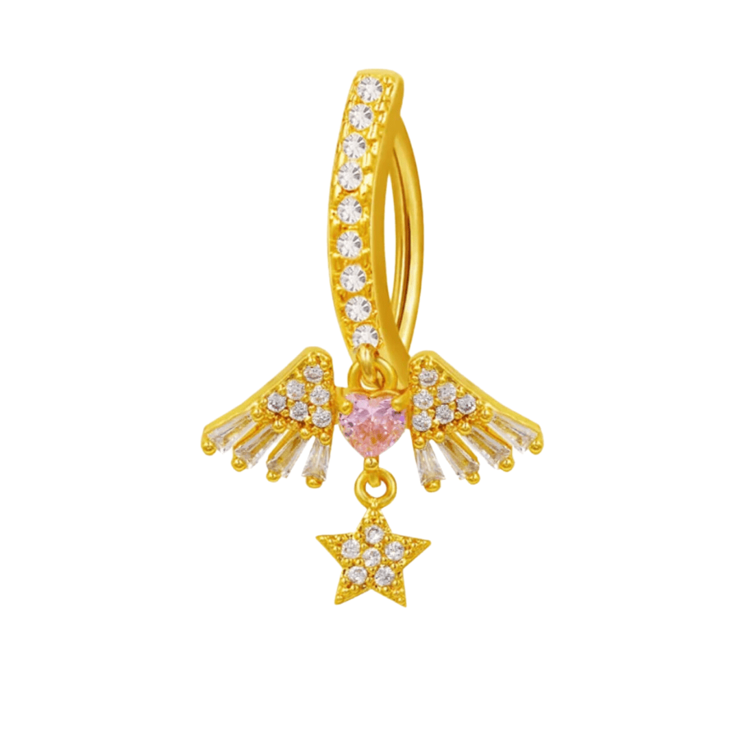 Pink Angel Belly Ring - ILLUSIVE JEWELS