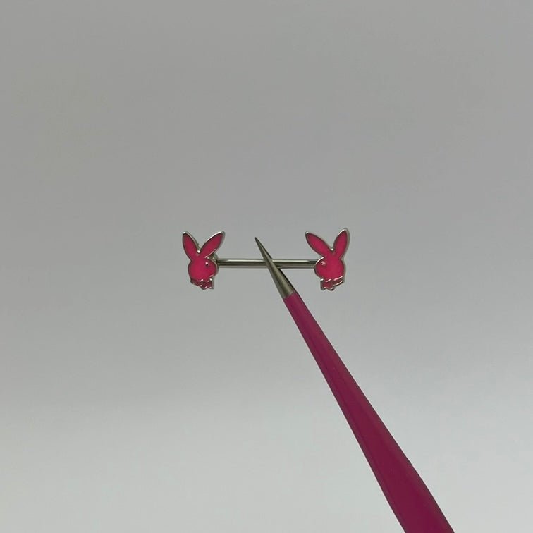 Pink Bunny Nipple Bars - ILLUSIVE JEWELS