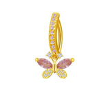 Pink Butterfly Belly Ring - ILLUSIVE JEWELS