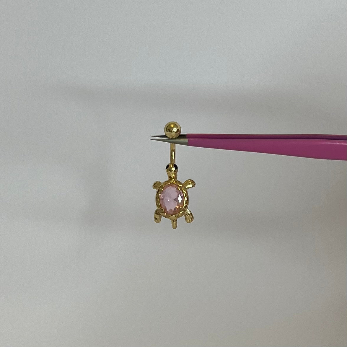 Pink Turtle Belly Bar - ILLUSIVE JEWELS