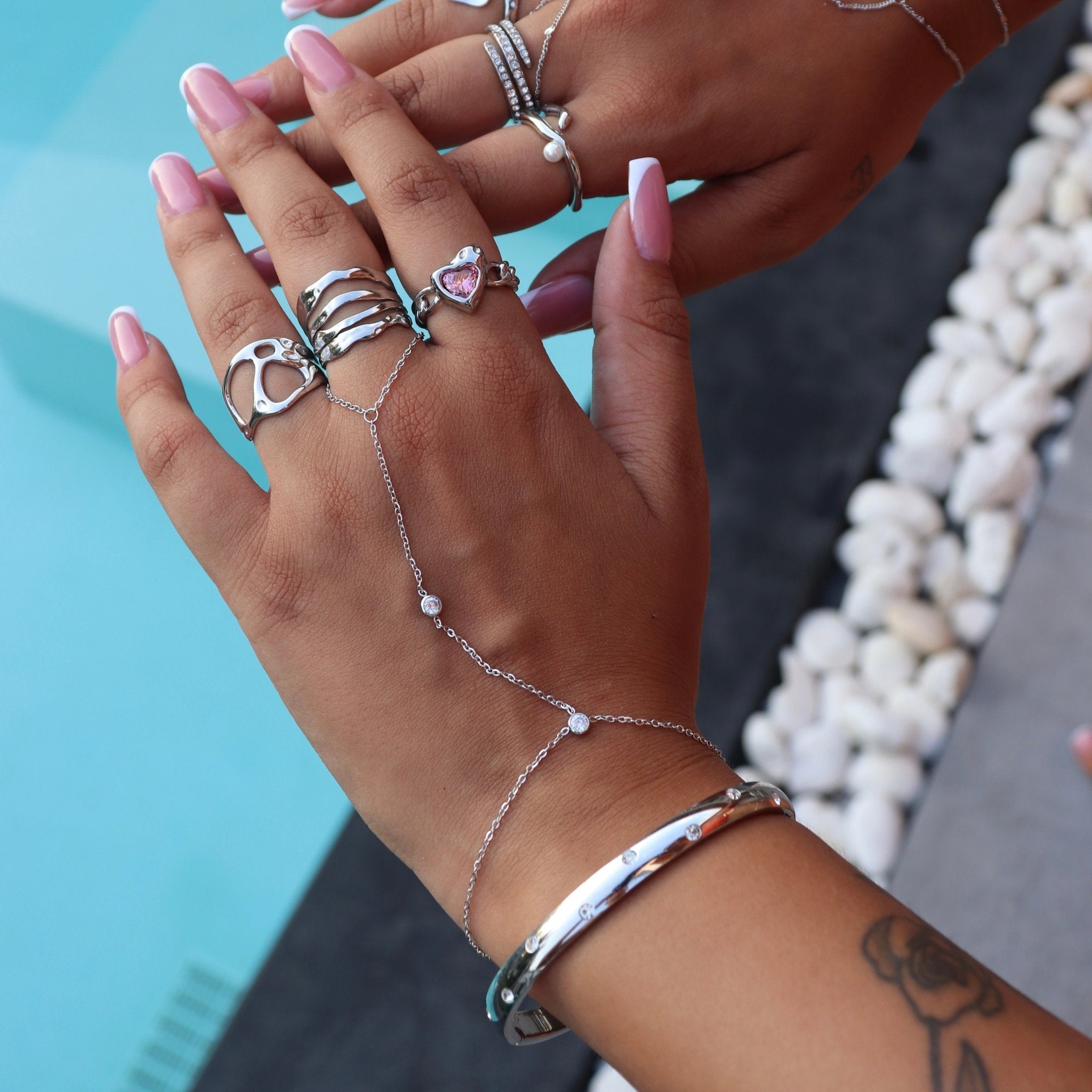 Pixie Silver Hand Chain - ILLUSIVE JEWELS